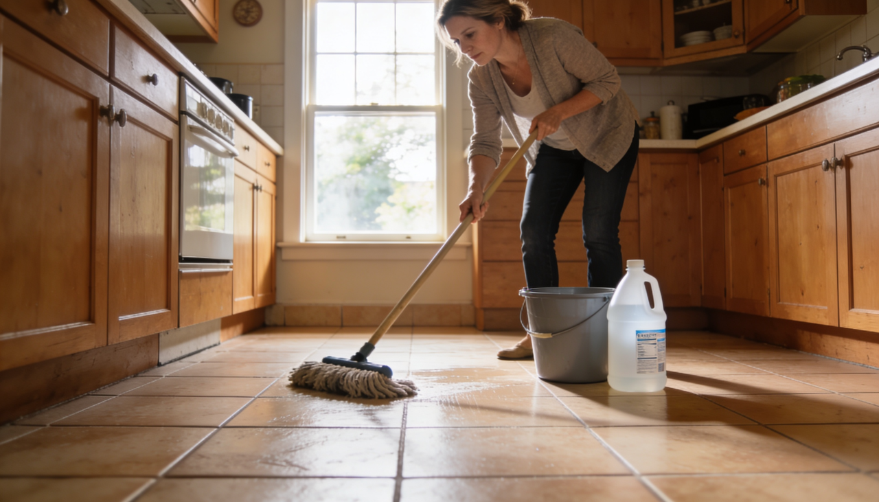 Colocar vinagre na água da limpeza do chão, por que recomendam e para que serve na manutenção da casa