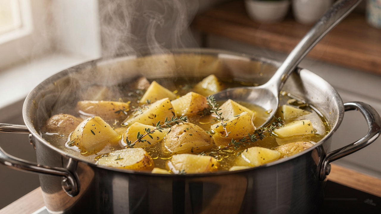 Não cozinhe batata só na água: o jeito melhor que deixa a batata muito mais saborosa