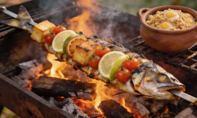 Peixe no espeto simples que vai fazer você se questionar por que nunca havia comido churrasco de peixe antes