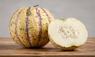 Essa fruta tem sabor de melancia com toque cítrico e surpreende no primeiro pedaço