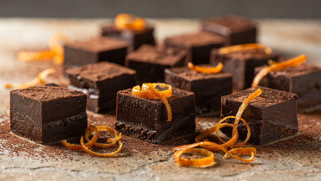 Fudge de chocolate com laranja leva só 4 ingredientes