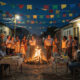 Festas juninas que marcavam o bairro inteiro com fogueira e quadrilha