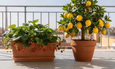 7 frutas que produzem bem em vasos e não atraem enxames de moscas na sacada