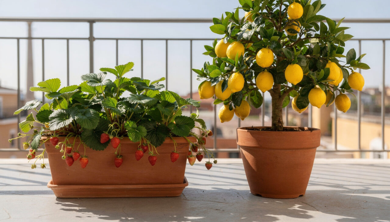 7 frutas que produzem bem em vasos e não atraem enxames de moscas na sacada