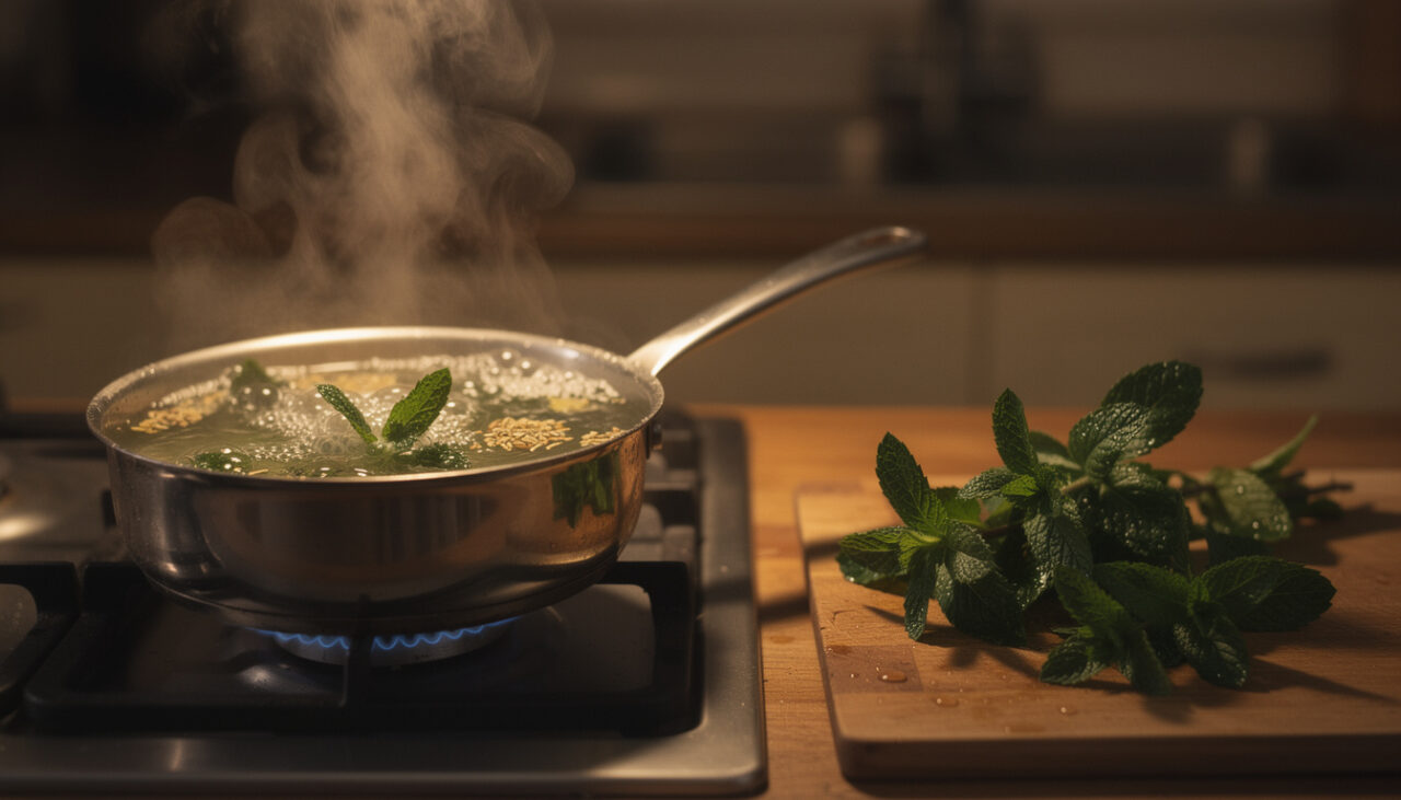 Ferver folhas de hortelã com erva-doce antes de dormir: para que serve e por que você vai agradecer na manhã seguinte