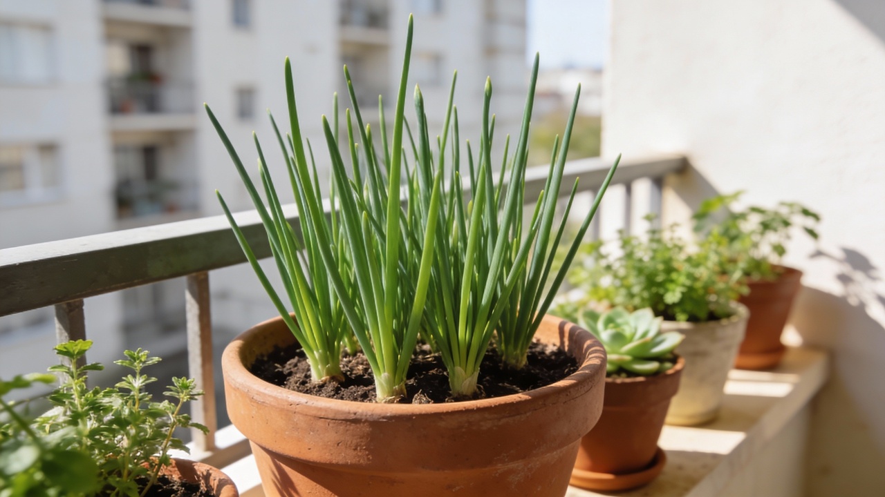 Como plantar cebolinha em vaso e colher folhas frescas o ano inteiro mesmo com pouco espaço