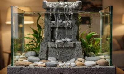 Esse projeto com cimento virou destaque pela beleza e pelo detalhe da cachoeira