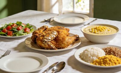 Frango empanado com creme de milho une crocância e cremosidade para seu jantar