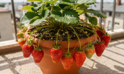 Como plantar morango em vasos do jeito certo e colher frutos saudáveis em casa