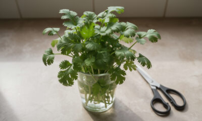 Como colher coentro em casa corretamente para que continue crescendo o ano todo?