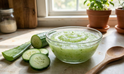 Aloe Vera com pepino se torna um ótimo hidratante natural