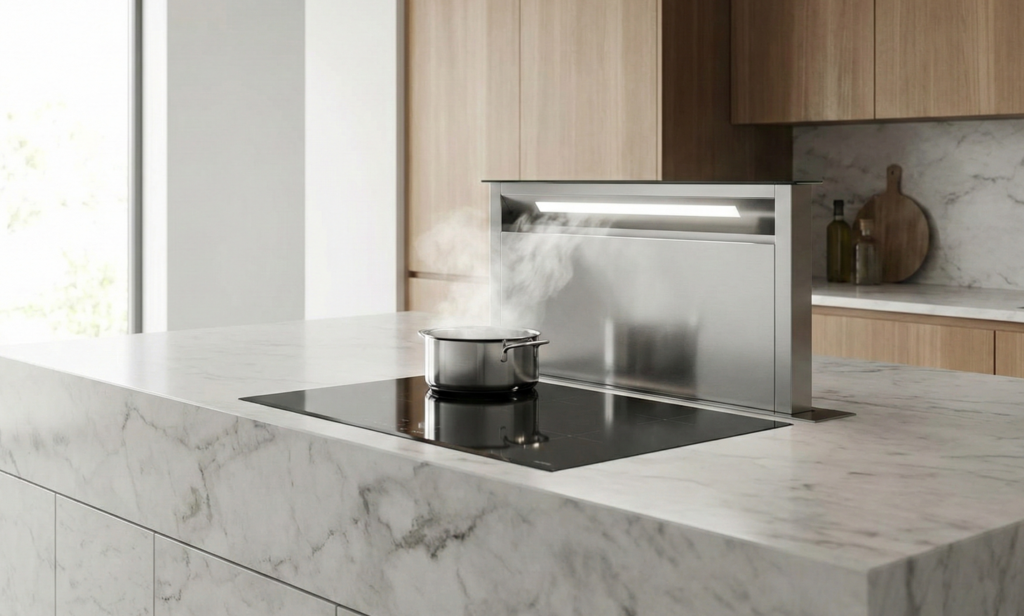 Essa coifa une a sofisticação e praticidade em um só produto