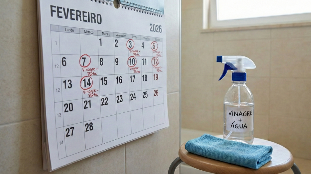 A aplicação precisa de constância, não é necessário força nesse tipo de limpeza