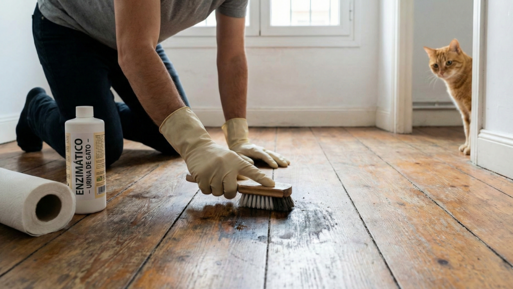 A urina do gato se prende às superfícies, sendo difícil a retirada