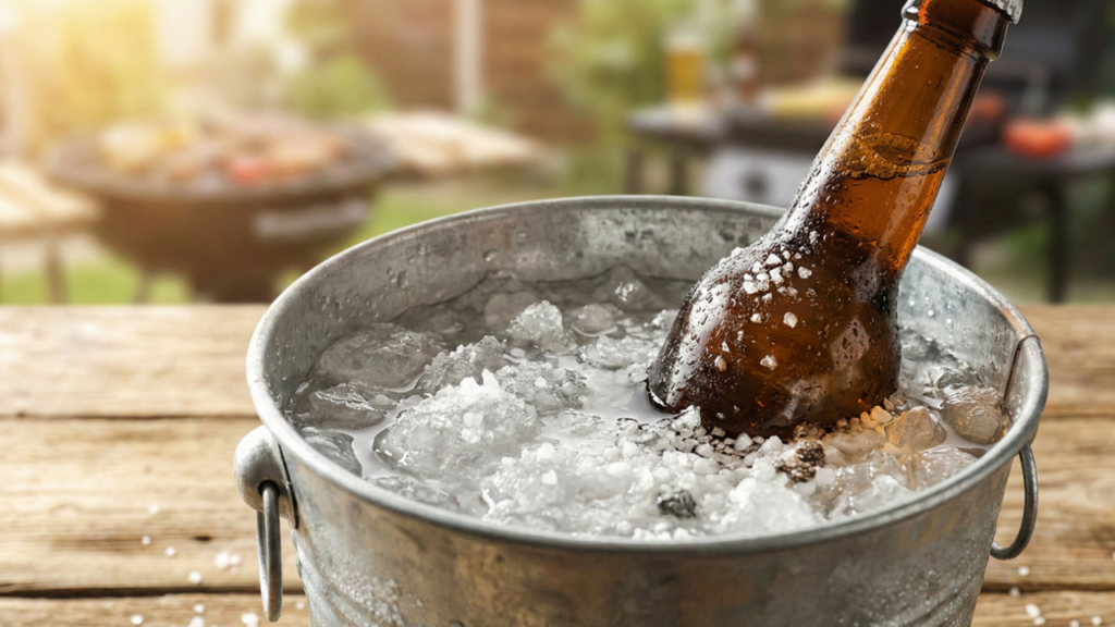 O sal diminui o ponto de fusão do gelo, permitindo que ele se derreta mais rápido e espalhe seu frio por todo o ambiente