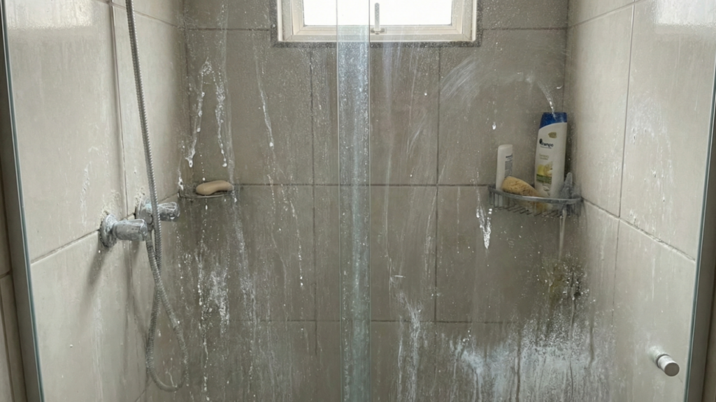 Calcário pode se formar em seu box conforme o tempo de uso