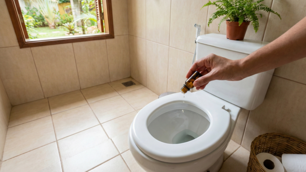 É necessário apenas algumas gotinhas de óleo essencial e seu banheiro fica cheiroso