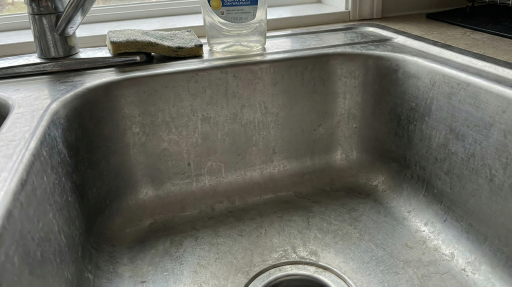 A pia de inox perde brilho e fica mais fosca conforme os usos