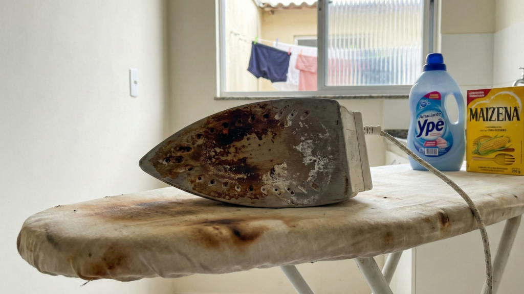 Conforme os usos, o seu ferro de passar pode ficar escurecido e sujo