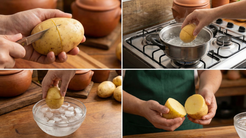 Com passos simples é possível descascar suas batatas rapidinho