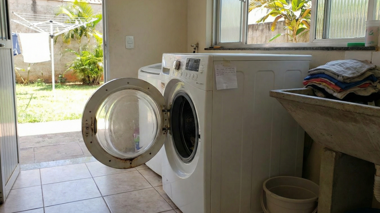 Deixar a porta da máquina de lavar aberta pode ser tornar um problema