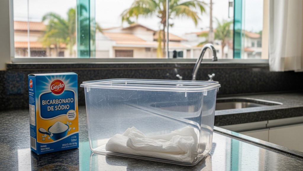 Um pouco de bicarbonato, uma folha de papel e tempo podem ser o segredo para se livrar do cheiro