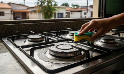 A limpeza da boca do fogão pode ser desafiadora, mas essa misturinha resolve em minutos