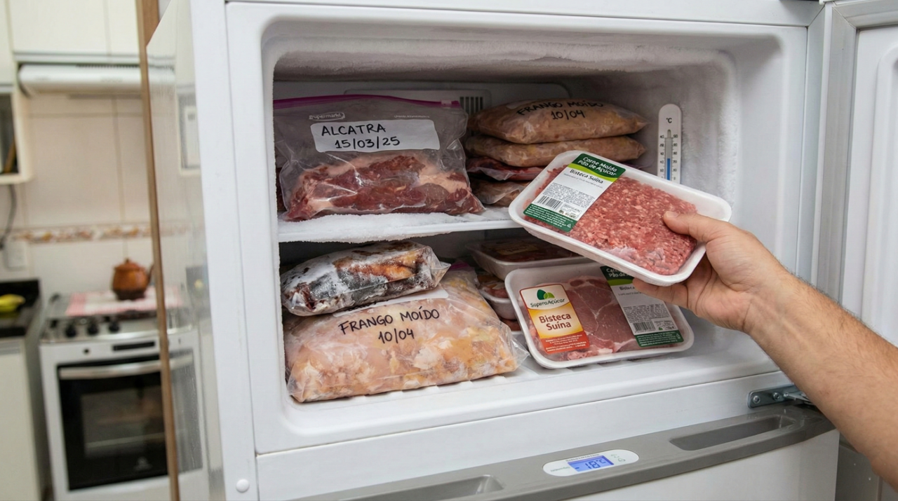 Quanto tempo é seguro manter carne congelada no freezer?