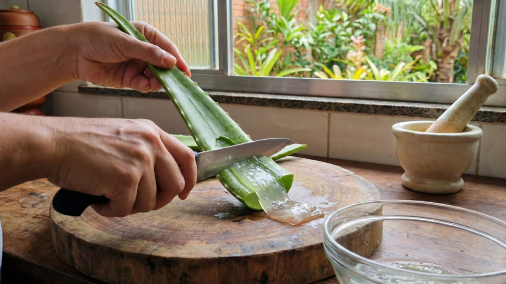 Como preparar um creme facial com aloe vera para estimular colágeno e cuidar da pele em casa