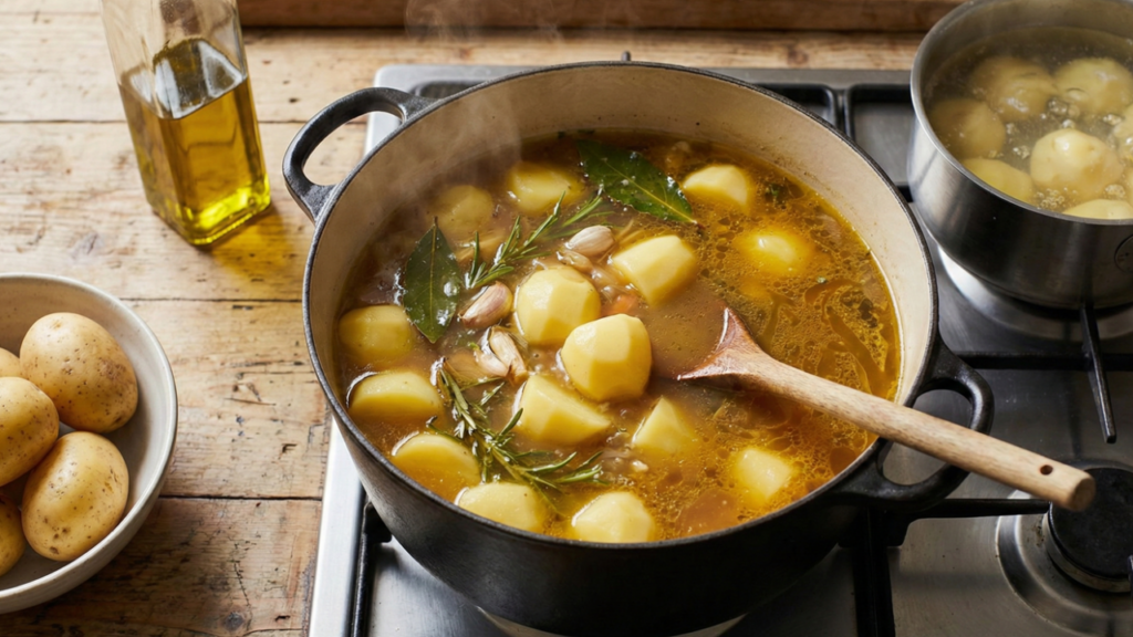 Cozinhar batatas não precisa ser só em água sem graça
