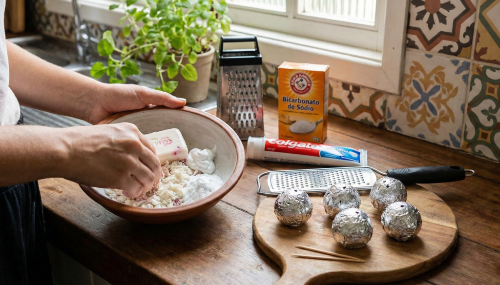 A mistura é simples de se preparar, com ingredientes que temos em casa