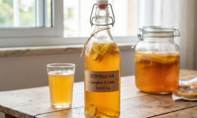 A kombucha ajuda na saúde intestinal e substitui bebidas industrializadas