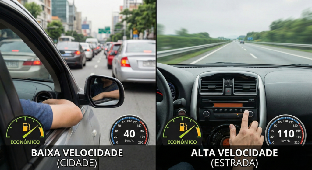 Diferentes fatores mostram se compensa mais deixar a janela aberta ou ar-condicionado ligado