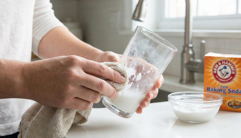 O poder abrasivo do bicarbonato ajuda a retirar as manchas