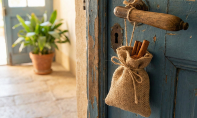 Um saquinho com canela na porta pode parecer estranho, mas há seus benefícios
