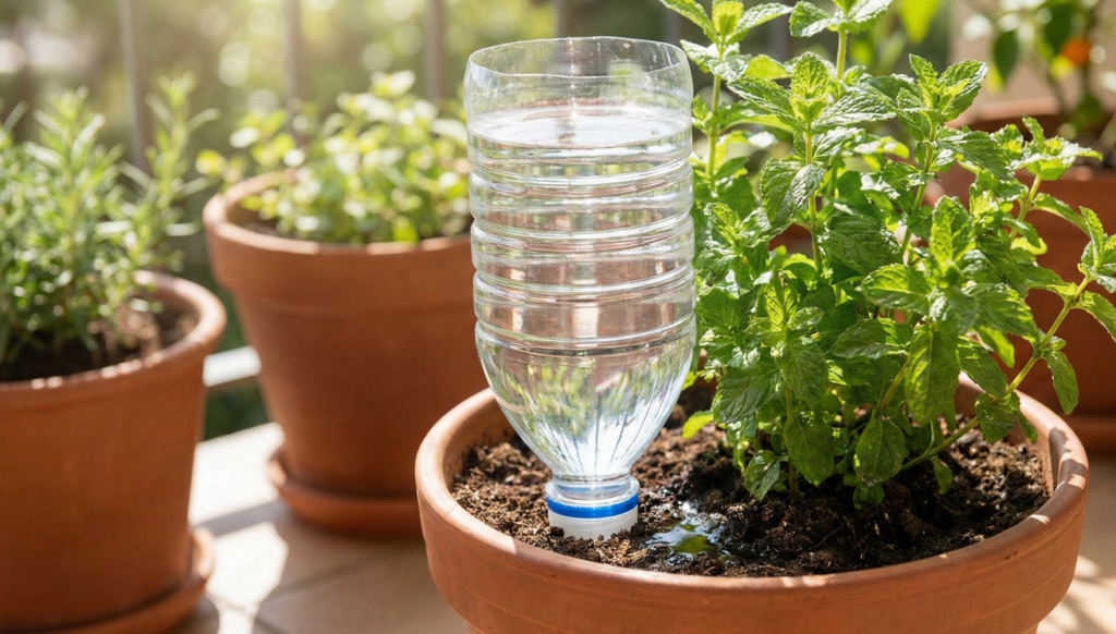 Por que recomendam colocar uma garrafa PET cortada de cabeça para baixo no jardim