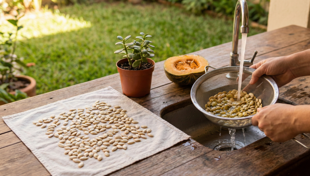 Sementes de abóbora para plantas: como reutilizar sem desperdício e melhorar o solo em casa