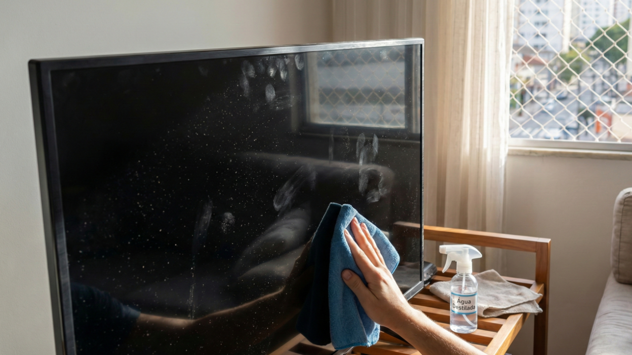 Como deixar a tela de TV impecável mesmo sem ter produtos caros e sem risco de danificar o anti-reflexo
