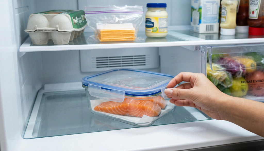 Como guardar peixe cru na geladeira sem cheiro e sem “pegar gosto” nos outros alimentos