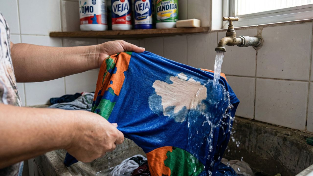 Como recuperar a cor de uma peça com mancha de água sanitária usando um truque simples