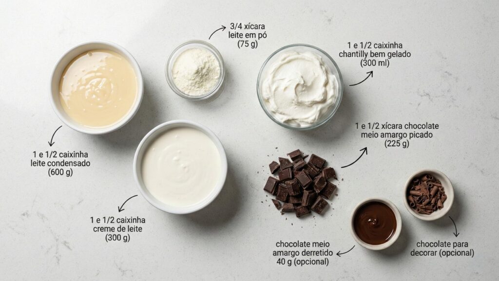 Misture leite condensado, leite em pó e chantilly e faça uma sobremesa super cremosa sem usar forno