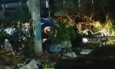 Viatura da PM cai em rio durante perseguição policial em Tomás Coelho