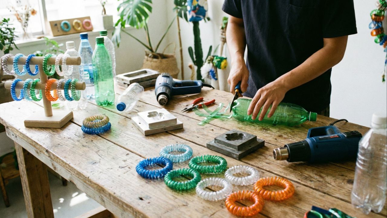 Aprenda agora como fazer pulseira de garrafa PET maximalista com luxo e estilo único