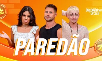 Gabriela, Jonas Sulzbach e Juliano Floss na imagem promocional do Paredão BBB 26.