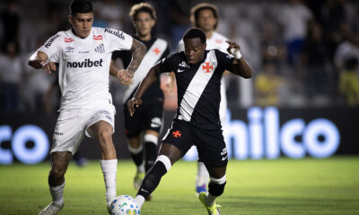 Andrés Gómez. Santos x Vasco da Gama pela 4ª do Campeonato Brasileiro realizado no Estádio da Vila Belmiro em 26 de Fevereiro de 2026. (Fotos: Matheus Lima/Vasco)