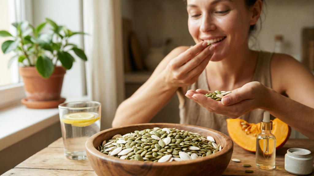 Sementes de abóbora podem transformar a aparência da pele com um hábito simples e fácil de manter