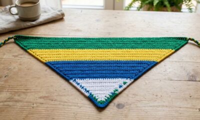 Aprenda a fazer sua bandana do Brasil feita em crochê e arrase no look para torcer na Copa