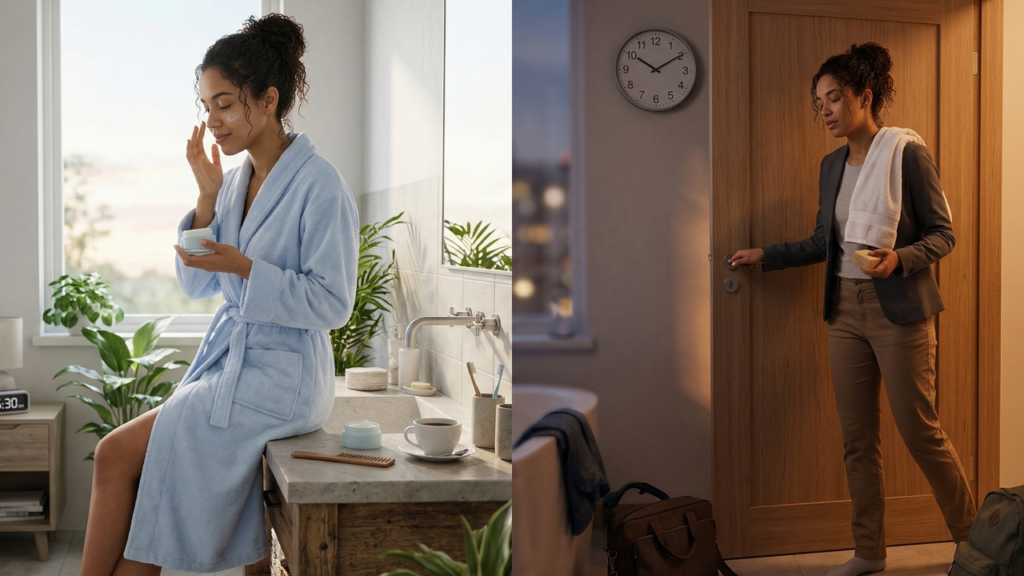 É melhor tomar banho de manhã ou à noite? O que realmente faz diferença para a pele e o sono