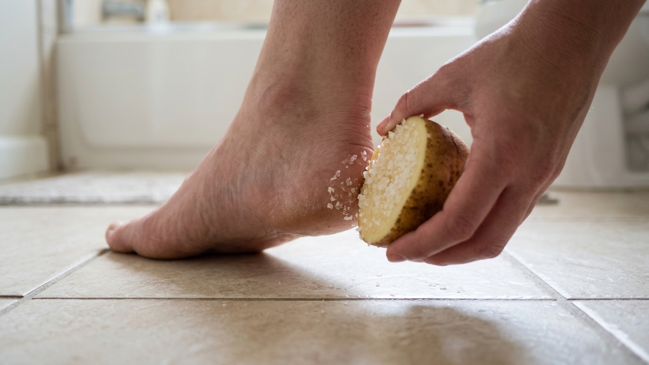 Como batata e sal ajudam a deixar os calcanhares mais macios em casa