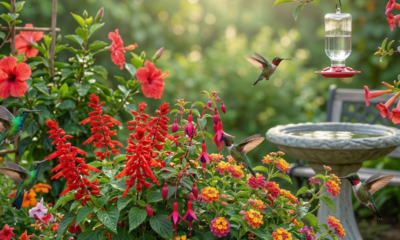 Jardim cheio de beija-flores: as flores certas fazem toda a diferença